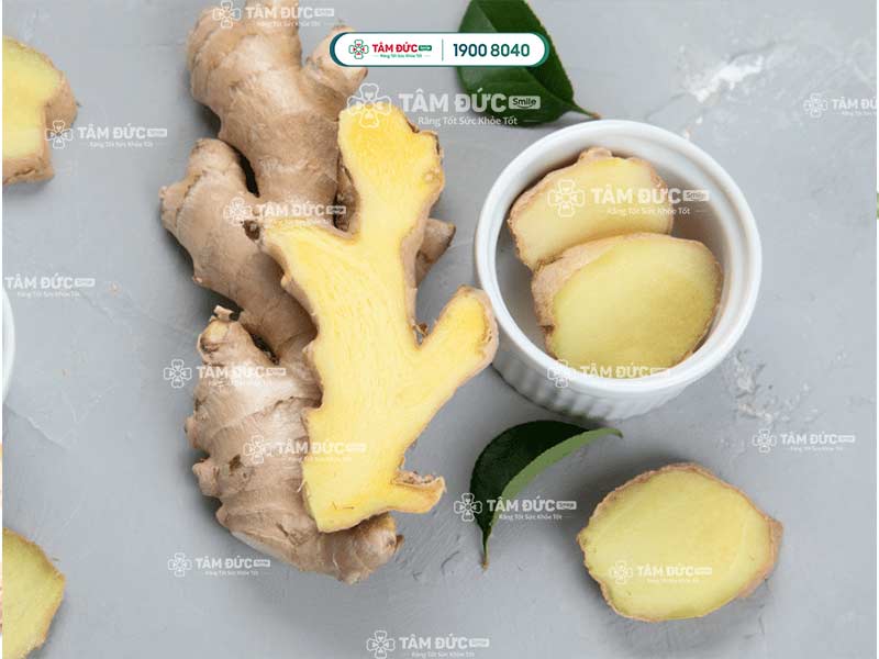 mẹo giảm đau nhức răng bằng gừng tươi